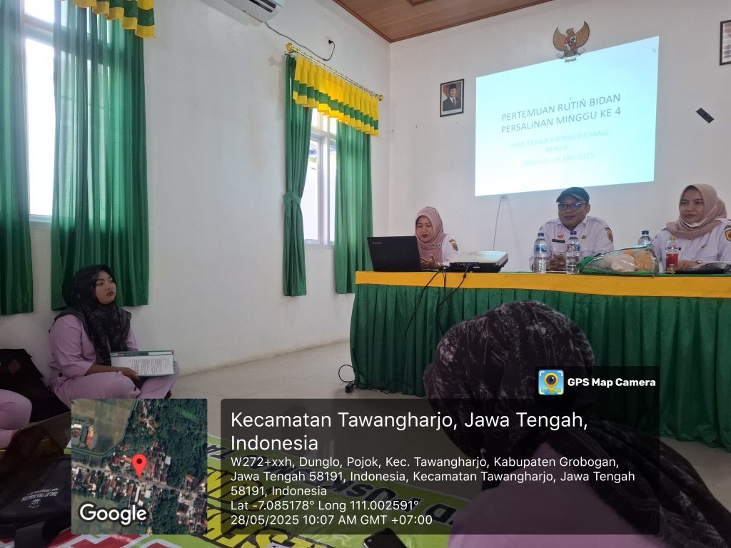 DRIL CARA MENYUSUI YANG BENAR DI AULA PUSKESMAS TAWANGHARJO KABUPATEN GROBOGAN