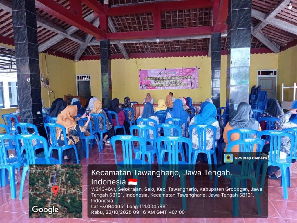 ASSESMEN TINGKAT KETRAMPILAN KADER PURWA,MADYA,UTAMA OLEH PUSKESMAS TAWANGHARJO DI DESA SELO